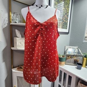 Maurices Red Polka-dot Tank